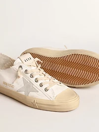 V-Star nappa leather with ice-gray suede star and heel tab