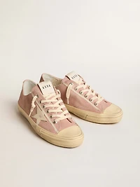 Women's V-Star pink suede with cream leather star