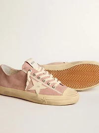 Women's V-Star pink suede with cream leather star