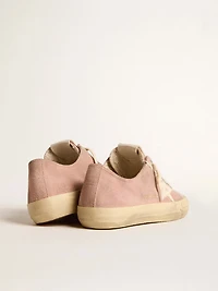 Women's V-Star pink suede with cream leather star