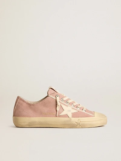 Women's V-Star pink suede with cream leather star