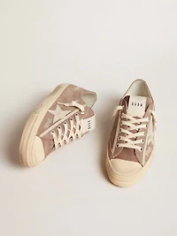 Women's V-Star dove-gray suede with light gray leather star