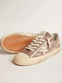 Women's V-Star dove-gray suede with light gray leather star