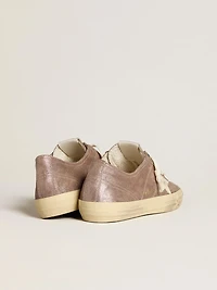 Women's V-Star light brown metallic suede with cream leather star