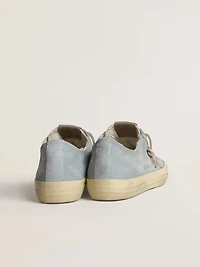 Women's V-Star light blue canvas with dove-gray leather star