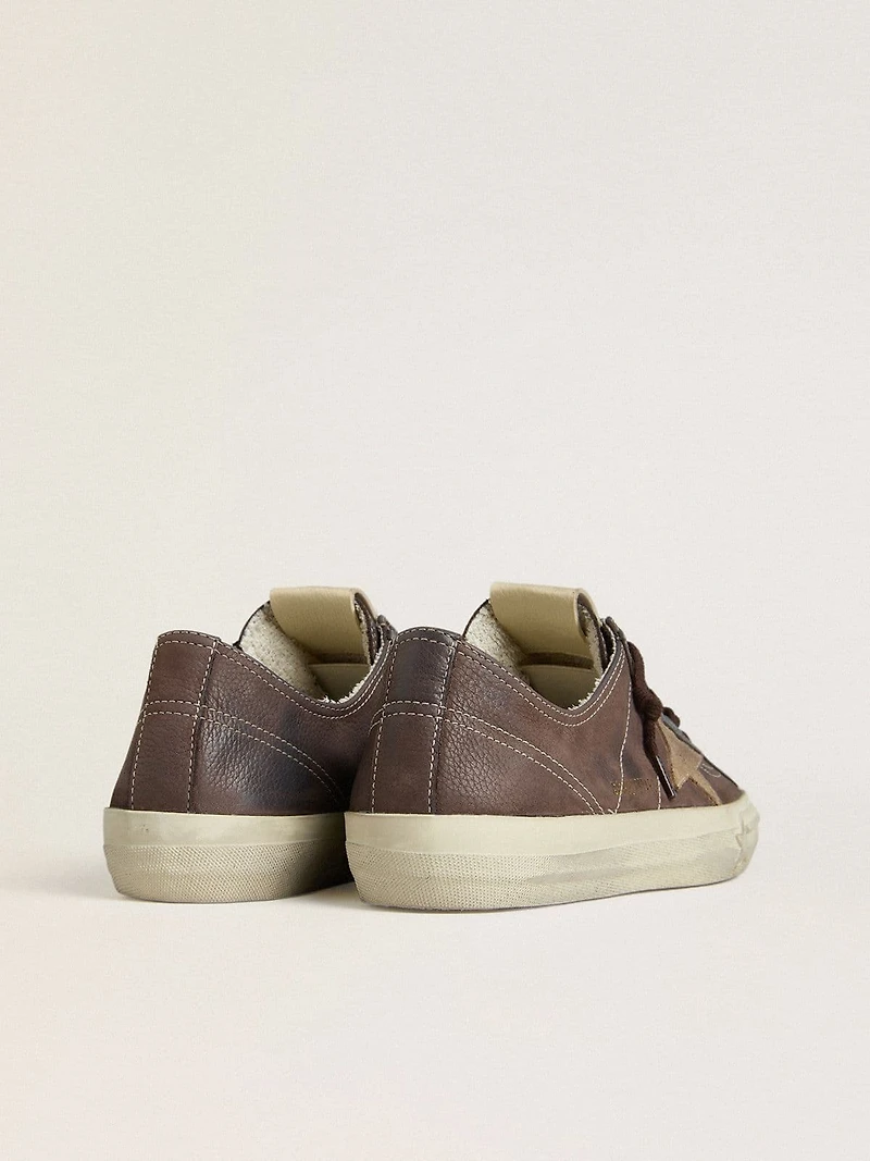 Women's V-Star brown nubuck with tobacco-colored suede star