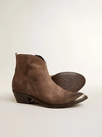 Young ankle boots dark brown suede