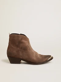 Young ankle boots dark brown suede