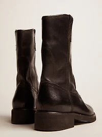 Biker boots black leather