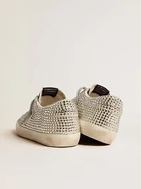 Super-Star nubuck with Swarovski crystals and ice-gray suede star