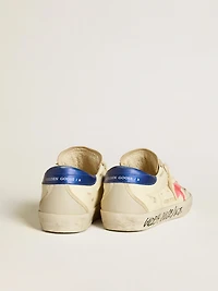 Women’s Super-Star nappa with suede star and metallic leather heel tab