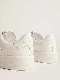 Women’s Purestar white leather with silver Swarovski crystal star
