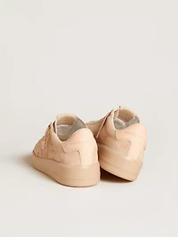 Purestar in suede with suede star and light pink leather heel tab