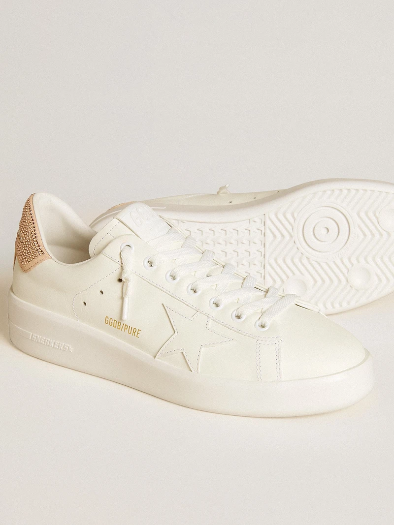 Purestar with leather star and suede heel tab Swarovski crystals