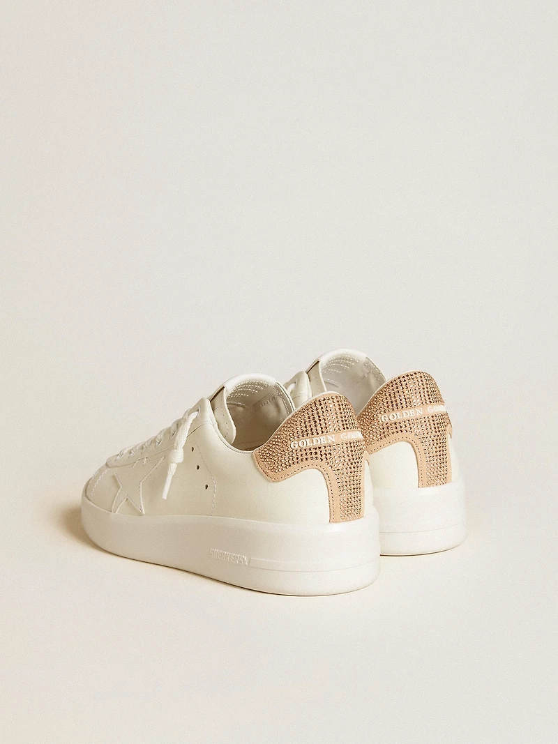 Purestar with leather star and suede heel tab Swarovski crystals