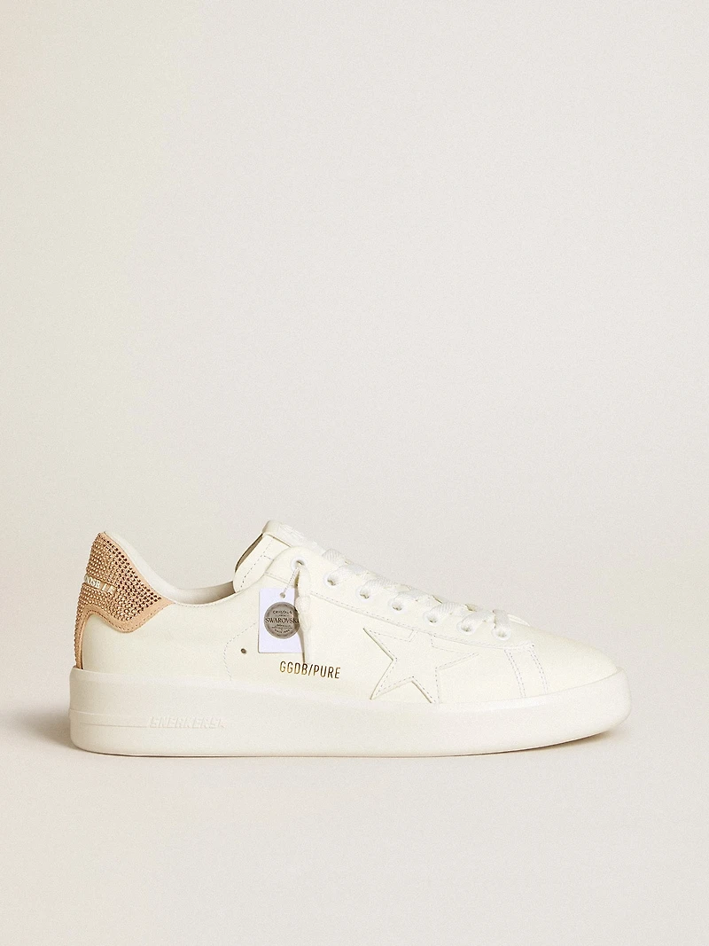 Purestar with leather star and suede heel tab Swarovski crystals