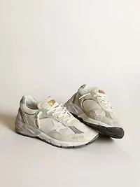Women's Dad-Star white mesh and suede