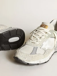 Women's Dad-Star white mesh and suede