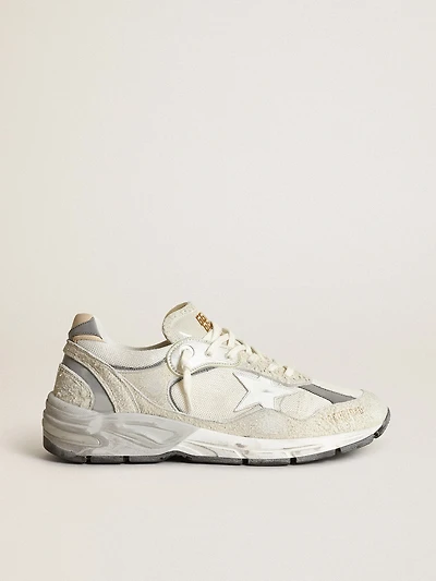 Women's Dad-Star white mesh and suede