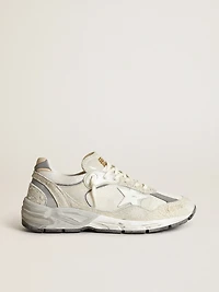 Women's Dad-Star white mesh and suede