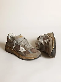 Women's Dad-Star dove gray mesh and suede