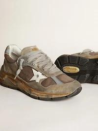 Women's Dad-Star dove gray mesh and suede