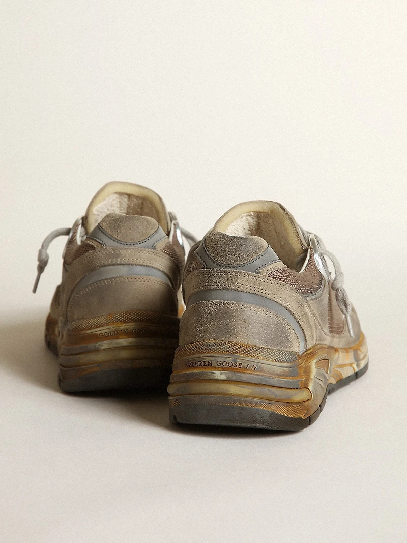Women's Dad-Star dove gray mesh and suede