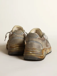 Women's Dad-Star dove gray mesh and suede