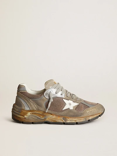 Women's Dad-Star dove gray mesh and suede