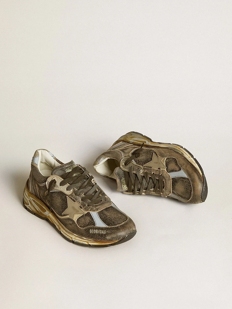 Women’s Dad-Star suede and nylon with khaki leather star heel tab