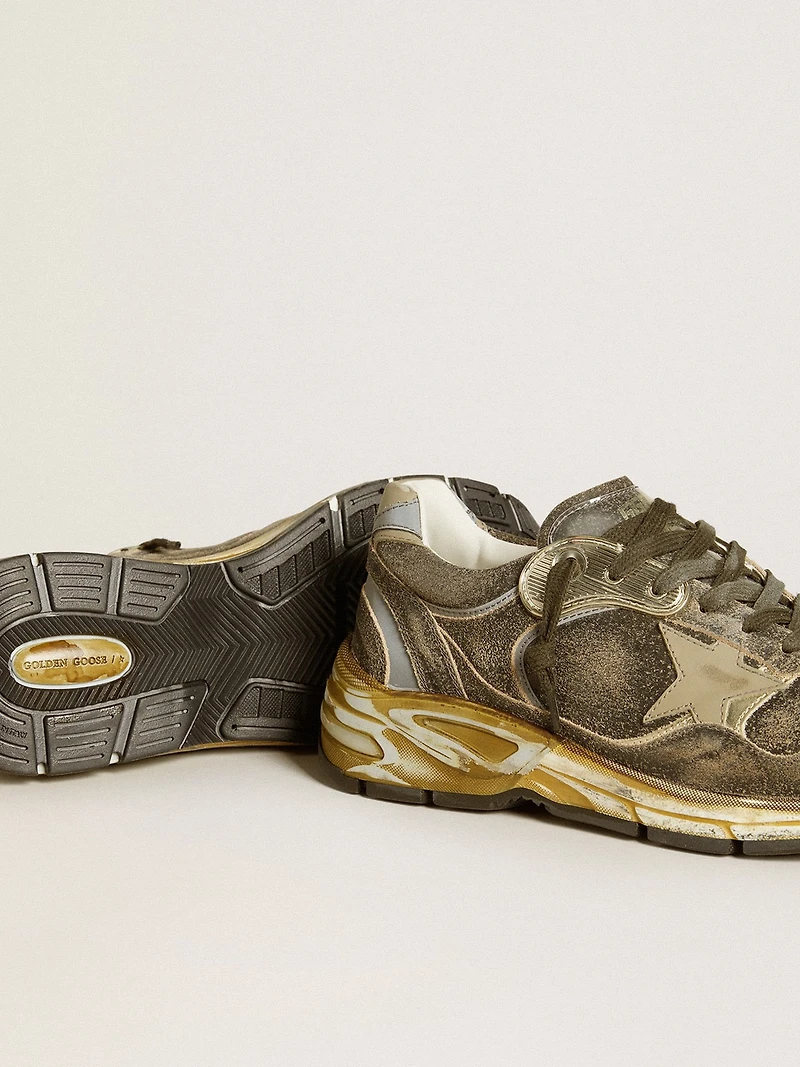 Women’s Dad-Star suede and nylon with khaki leather star heel tab