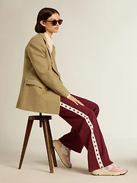 Women's Running Sole gray mesh and suede with silver glitter star