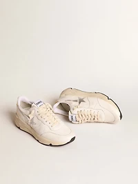 Running Sole in nappa with silver star and gold leather heel tab