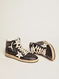 Women's Sky-Star black nappa with white star