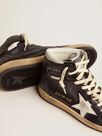 Women's Sky-Star black nappa with white star