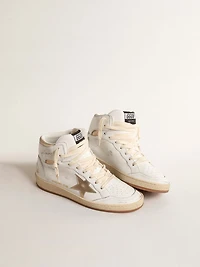 Sky-Star white nappa leather with gold metallic star and heel tab