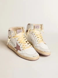Sky-Star white leather with pink star