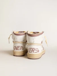 Sky-Star white leather with pink star