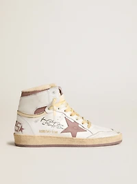 Sky-Star white leather with pink star