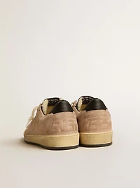 Women's Ball Star LTD in powder pink suede with Swarovski crystal tongue and shearling lining