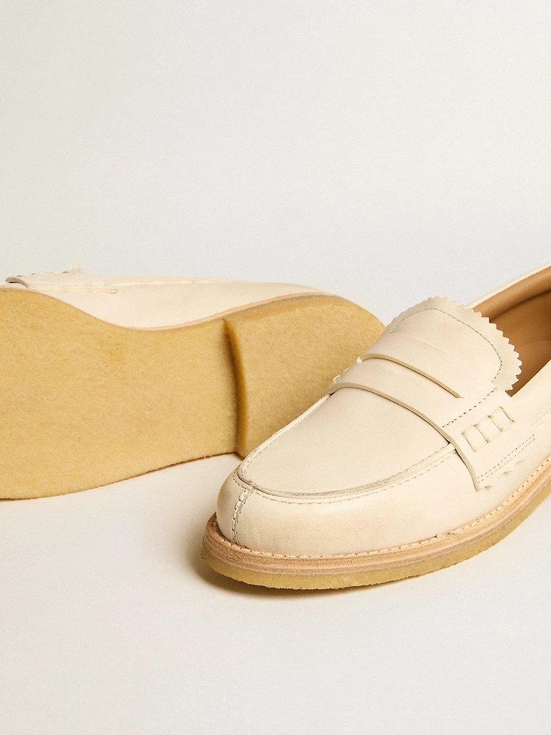 Jerry loafer butter-white leather