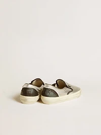 Women's VCE Penstar in metallic silver leather with black leather heel tab
