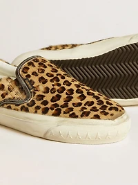 Women's VCE Penstar leopard-print pony skin with black leather heel tab