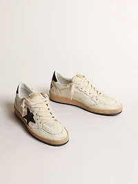 Ball Star with chicory-coffee glitter star and black leather heel tab
