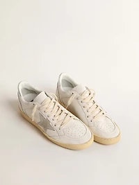 Ball star with suede and metallic leather heel tab