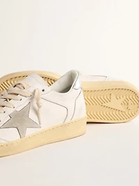 Ball star with suede and metallic leather heel tab
