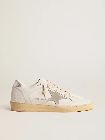 Ball star with suede and metallic leather heel tab