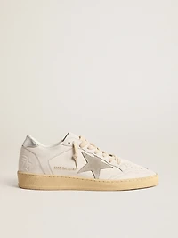Ball star with suede and metallic leather heel tab