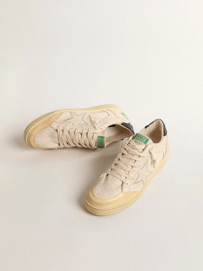Ball Star LTD with vanilla canvas star and leather heel tab