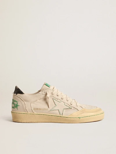 Ball star LTD with vanilla canvas and leather heel tab
